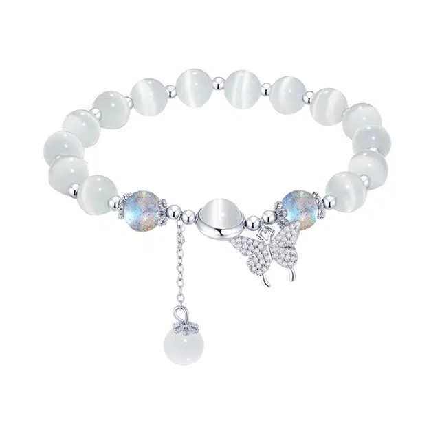 【蝶恋花-甜蜜饰爱】 百慕眸 森系甜美轻奢高级感个性设计 小清新百搭休闲通勤锁骨链 琉璃 项链 女款