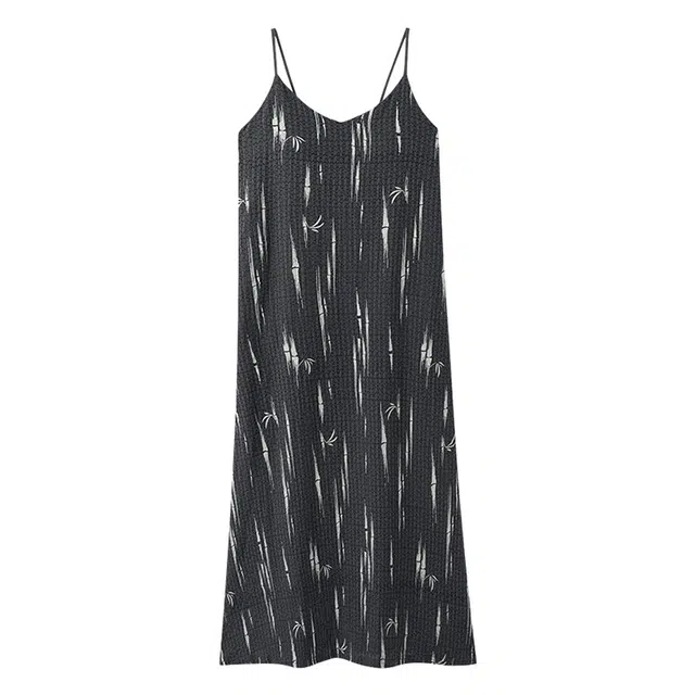 向薇 带胸垫女士夏季无袖吊带背心女生宽松纯棉可外穿家居服 睡裙 女款