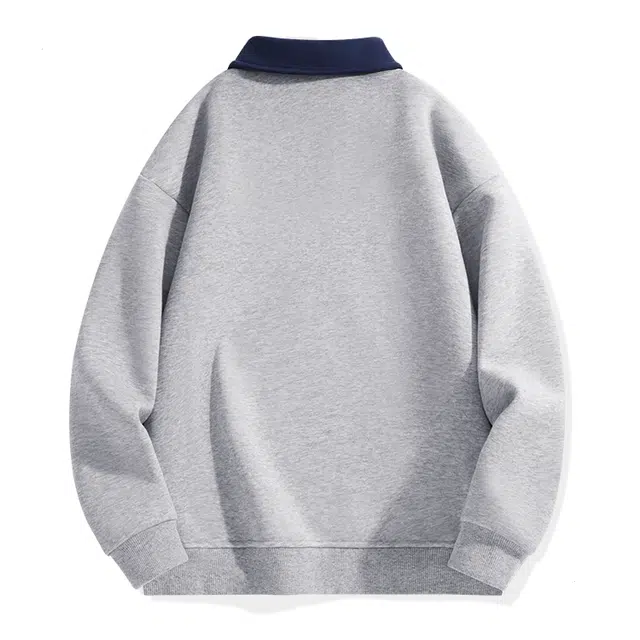 棉致 潮流百搭小兔涂鸦翻领撞色学院风柔软舒适亲肤宽松落肩长袖卫衣 女款