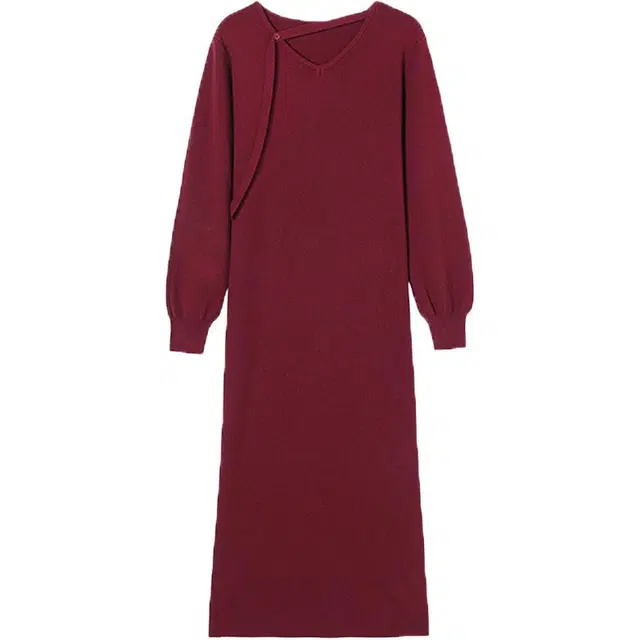 红蜻蜓 休闲简约百搭通勤长袖连衣裙 女款