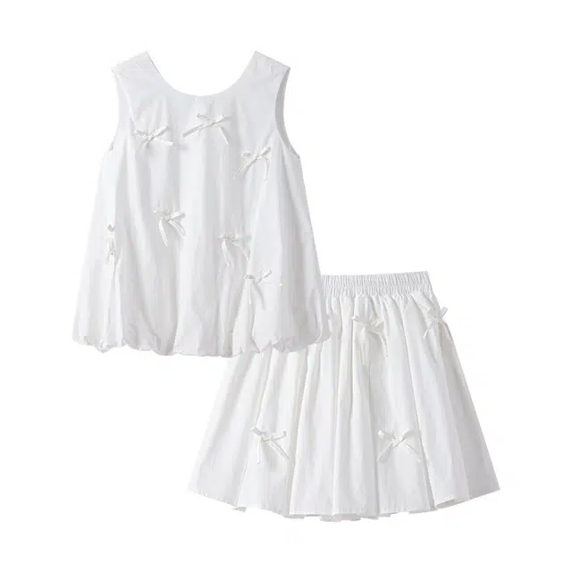 THREE Bow Tie Sleeveless Set