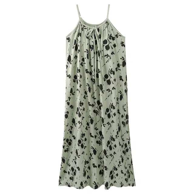 向薇 带胸垫薄款性感可外穿宽松休闲居家睡裙 女款