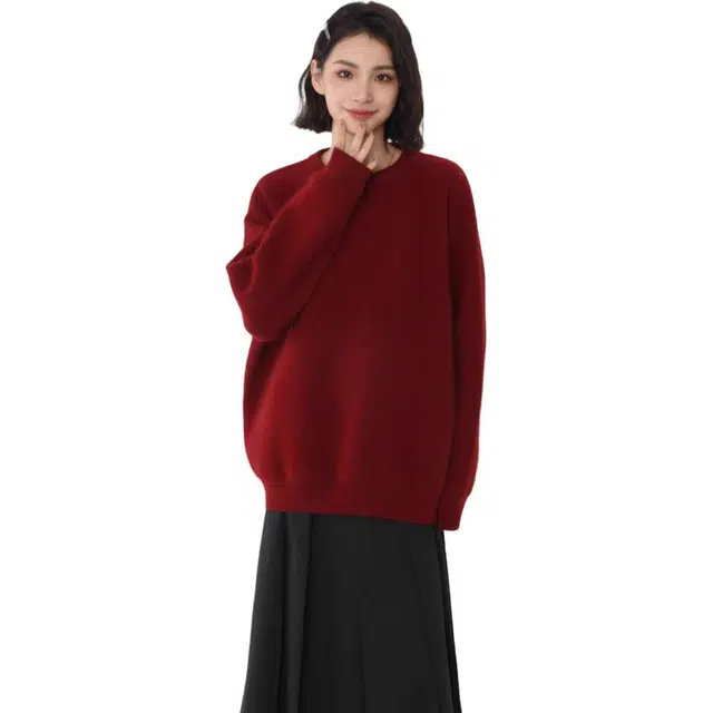 欧阳喜 宽松慵懒风软糯时尚感毛衣 女款