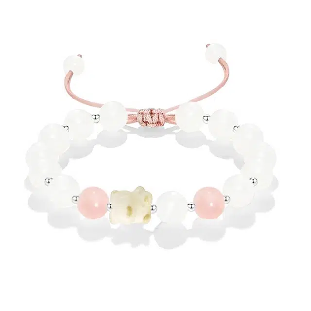 余笙情 可爱小熊转运招财纳福有钱花平安喜乐诸事顺利国潮新中式手 饰#好运 菩提根 手串 男女同款情侣款