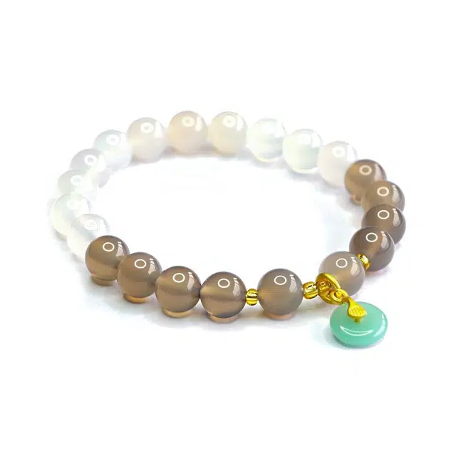 絮物 平安喜乐 温柔可爱气质 甜美国潮新中式轻奢 小众设计高级感#好运处理 玛瑙 手串 男女同款情侣款