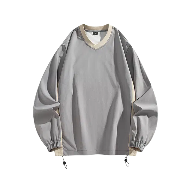 奇迹街区 复古简约圆领潮牌慵懒风情侣休闲打底衫卫衣 男女同款