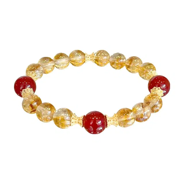 陌阡雪 暴富如意招财转运 八方来财 新中式小众设计 时尚百搭高级感日常百搭发财上岸#好运天然 黄水晶 手串 女款