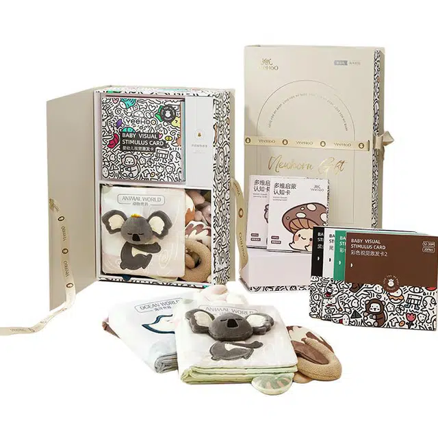 英氏 尾巴布书+黑白卡+认知卡  益智启蒙 早教教具