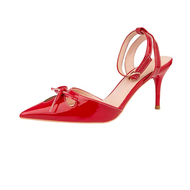 拾伍象 韩版夏季时尚蝴蝶结尖头显瘦 细跟 高跟鞋 女