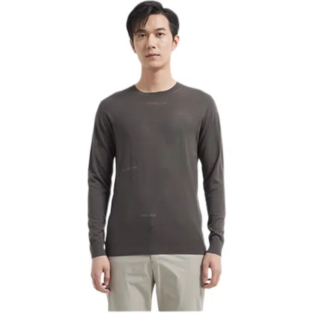 古鲨 轻奢字母印花韩系内搭针织衫 男款