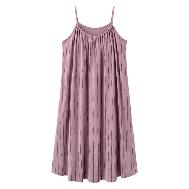 向薇 带胸垫女士夏季无袖吊带背心女生宽松睡衣家居服睡裙 女款