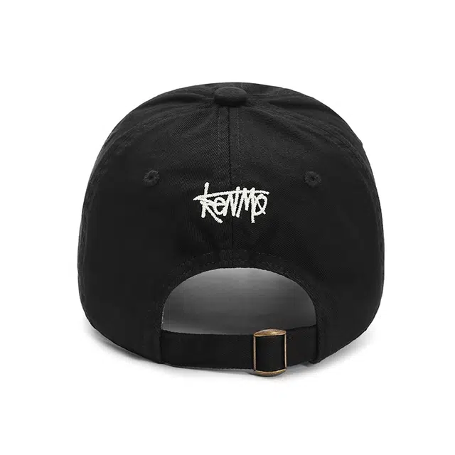 肯默 简约韩系字母刺绣街头嘻哈遮阳防晒 棉 鸭舌帽 男女同款情侣款