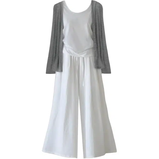 木清清 夏季薄款针织多件套时尚穿搭休闲套装 女款