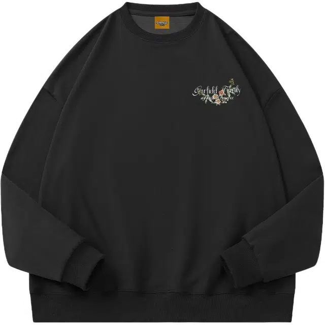 加菲猫家族 美式高街时尚百搭潮流花卉蝴蝶印花卫衣 男女同款