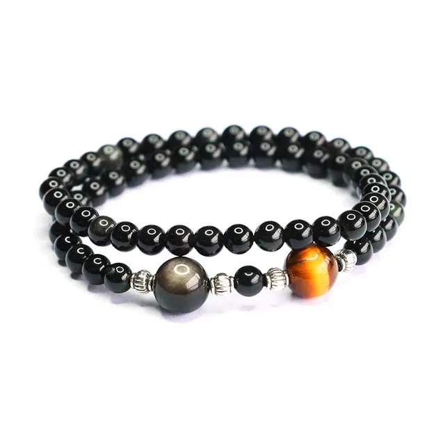 絮物 财源滚滚 复古风中式国潮轻奢小众设计高级感#好运处理 黑曜石 手串 男女同款情侣款