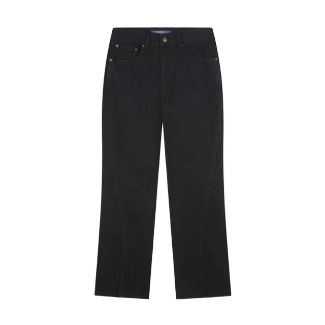 BESLOW FRONT SLIT DENIM PANTS WASHED