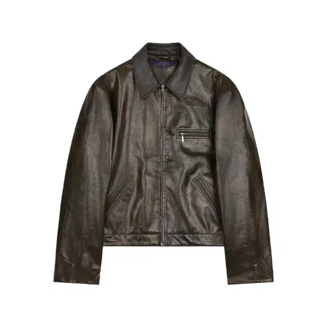 BESLOW FAUX LEATHER WORK JACKET