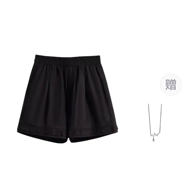 识恩 大码高腰女夏季百搭宽松减龄裤子休闲短裤 女款