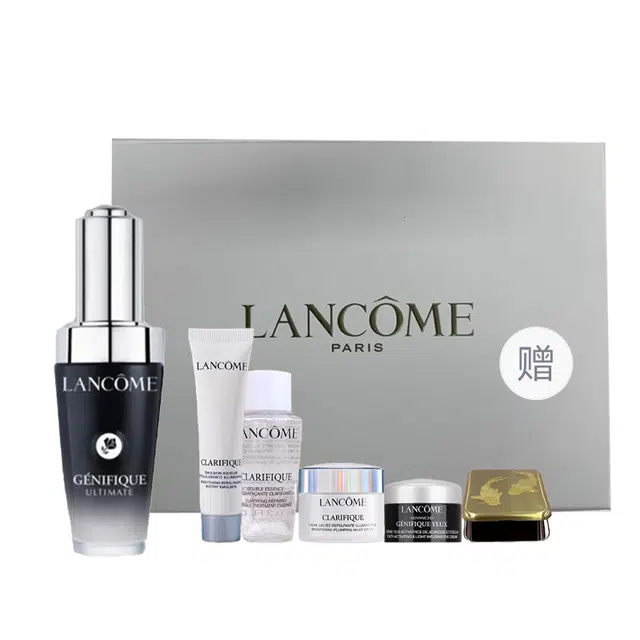 兰蔻 小黑瓶 肌底液礼盒护肤套装 淡纹紧致保湿滋润修护补水抗氧化收缩毛孔 第二代 五件套