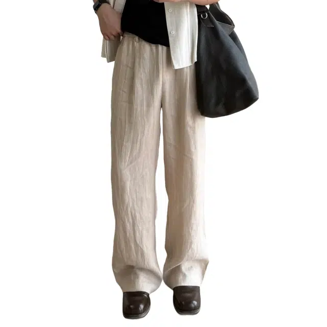 冈哉 美式复古老钱风亚麻山本裤设计薄款凉感日常通勤百搭垂坠感舒适透气休闲裤 男女同款