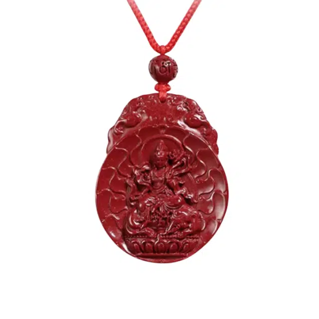 媚之吻 十二生肖普贤菩萨大势至菩萨#好运 朱砂 项链 男女同款情侣款