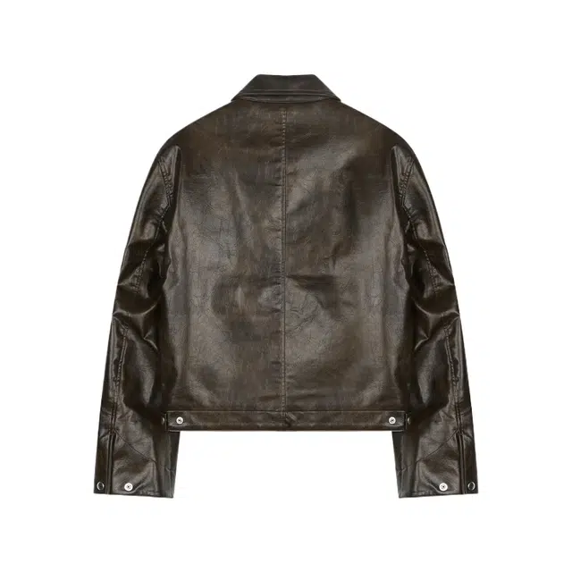 BESLOW FAUX LEATHER WORK JACKET