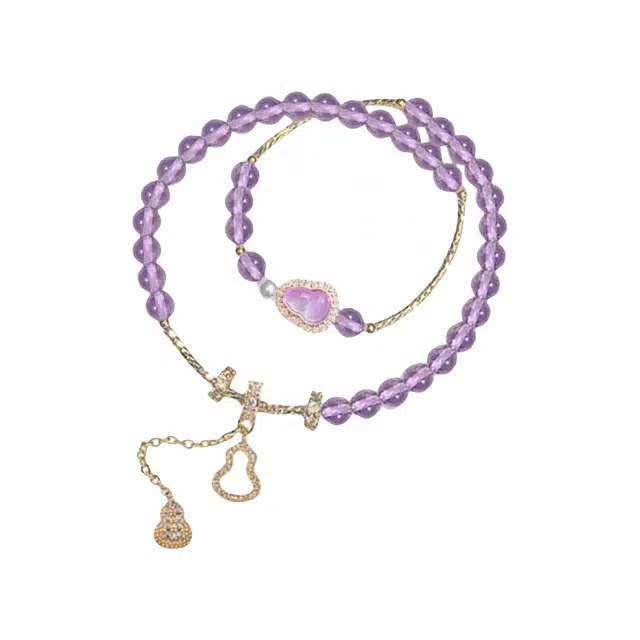 丰运阁 紫定福禄 财源滚滚 招财进宝  紫定上岸 助事业学业 稳步向前 时来运转#好运 紫水晶 手串 女款