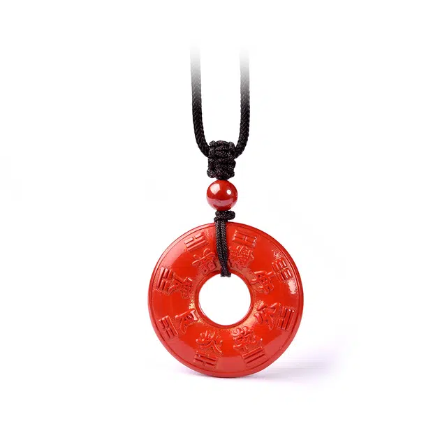 【匠心手作 山鬼花钱】 灵菲 平安顺利高含量紫金砂平安扣 新中式本命年转运项链 #好运招财吉祥如意礼盒 朱砂 吊坠 男女同款情侣款