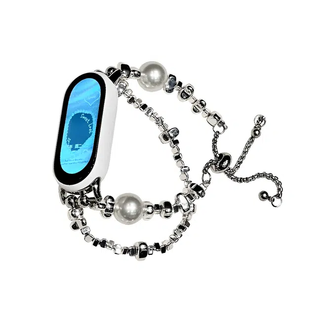 腕上小姐 表带 小米适用 串珠 金属材质 时尚金属 串珠表带女款