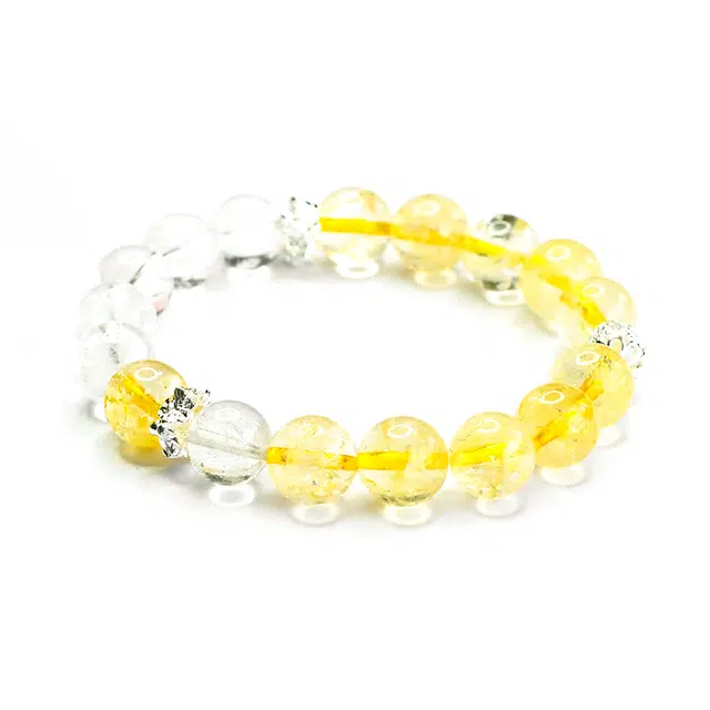 絮物 【金辉织梦】国潮新中式轻奢小众简约高级感出街神器温柔甜美气质可爱诸事顺利上岸#好运 黄水晶 手串 男女同款情侣款