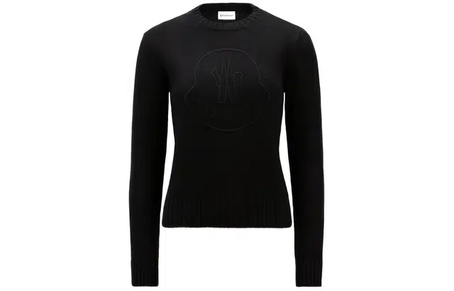 Moncler Embroidered Logo Cashmere Wool Jumper