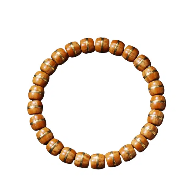 宣华意 国风设计复古时尚典雅大气实心一线天镶嵌汉堡珠老型直切绕指柔文玩 紫金鼠 手串 男女同款情侣款