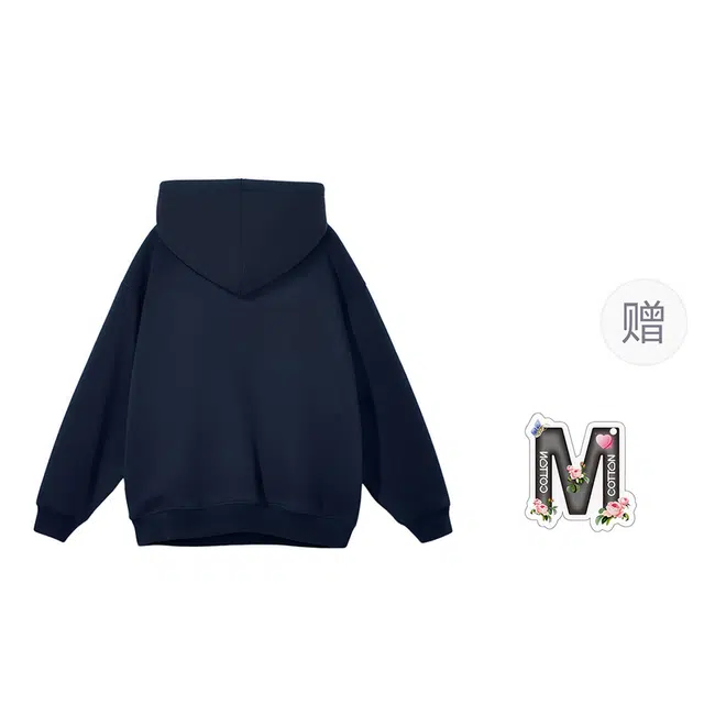 棉购 潮流连帽美式重磅休闲百搭宽松加绒加厚上衣卫衣 男女同款