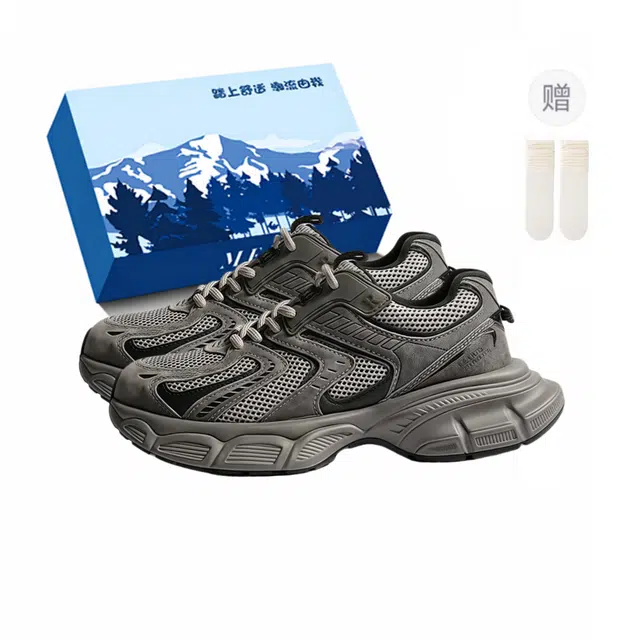 小鹿米利 复古百搭休闲厚底运动 耐磨轻便 低帮 老爹鞋 女 灰色