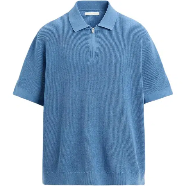 ZARA Slim Fit Ribbed Polo Shirt