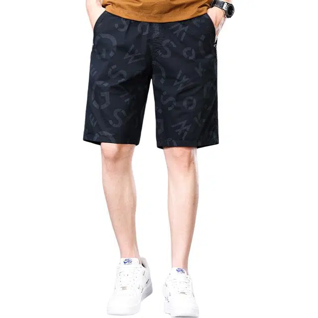 太子龍 纯棉五分裤外穿夏季时尚港风字母休闲短裤 男款