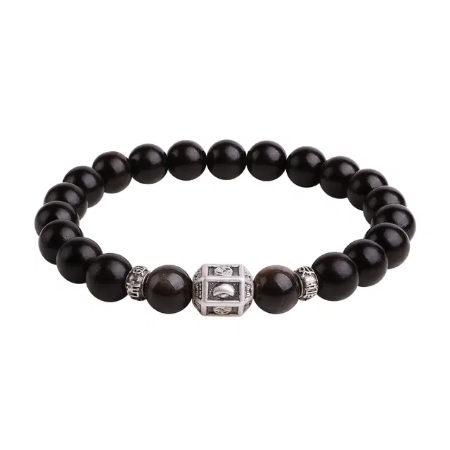 月印百川 财如潮水滚滚来招财进宝复古元宝设计文玩 八方来财多财多福财运亨通事业有成 黑檀 手串 男女同款情侣款