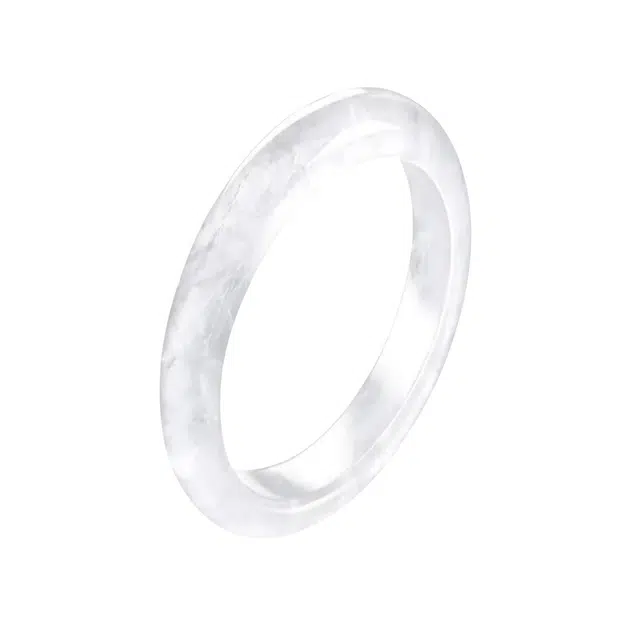 梨云暮雪 冰雪世界款白月光 国潮国风 旗袍汉服 好运天然 白水晶 手镯 女款