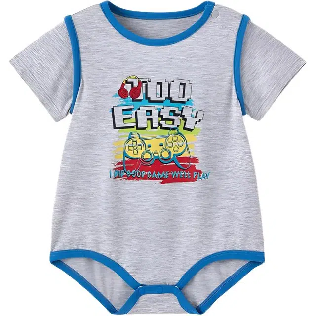 英氏爬服 凉感透气柔软速干短袖休闲 包屁衣 婴幼童