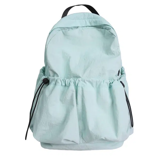 德力熊 百搭纯色大容量 尼龙 双肩包 常规 男女同款情侣款 黑色/白色/深蓝色/浅蓝色/粉色