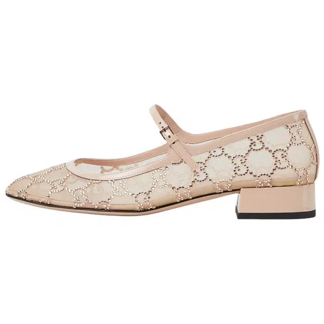 Gucci GG Crystal Mary Jane Pink