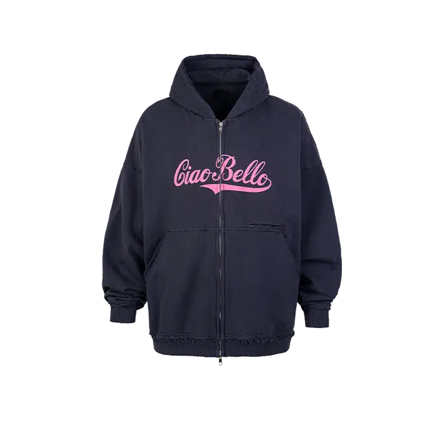 奇迹街区 美式字母潮牌宽松百搭休闲连帽长袖卫衣 男女同款