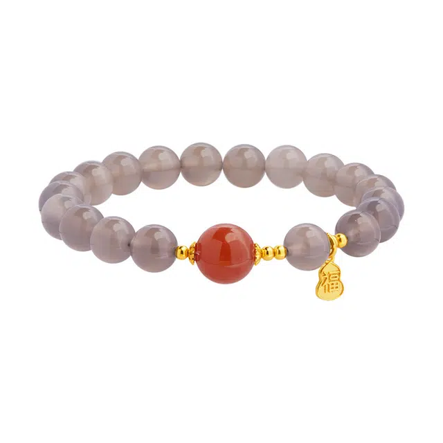 素于 中式国潮潮流 水逆退散  优雅百搭 玛瑙 手串 男女同款情侣款