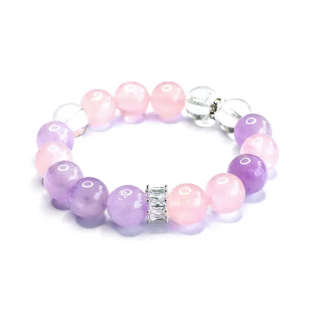 絮物 【暮色森林】国潮新中式轻奢小众高级感简约设计出街神器温柔甜美气质可爱#好运 粉水晶 手串 男女同款情侣款