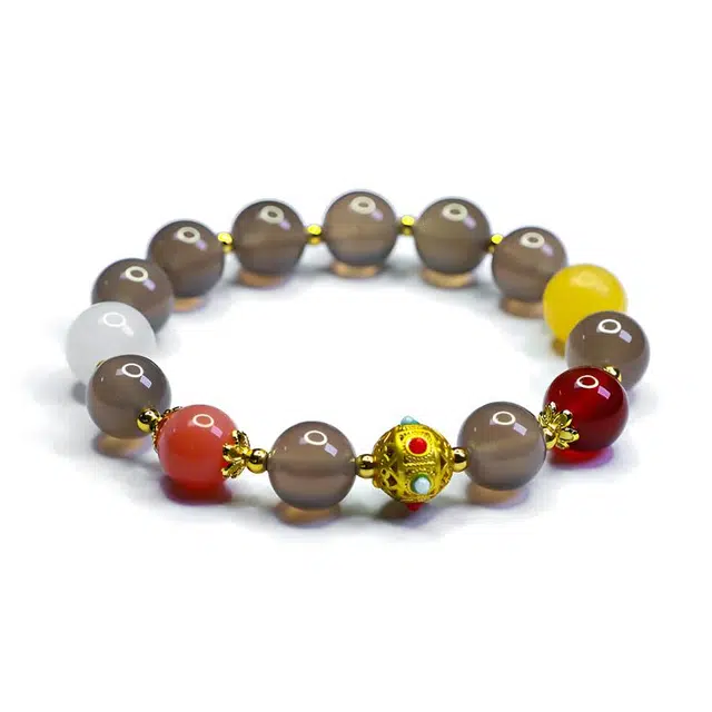 絮物 【春山暮影】国潮新中式轻奢小众复古简约设计高级感出街神器温柔可爱心想事成上岸#好运 玉髓 手串 男女同款情侣款