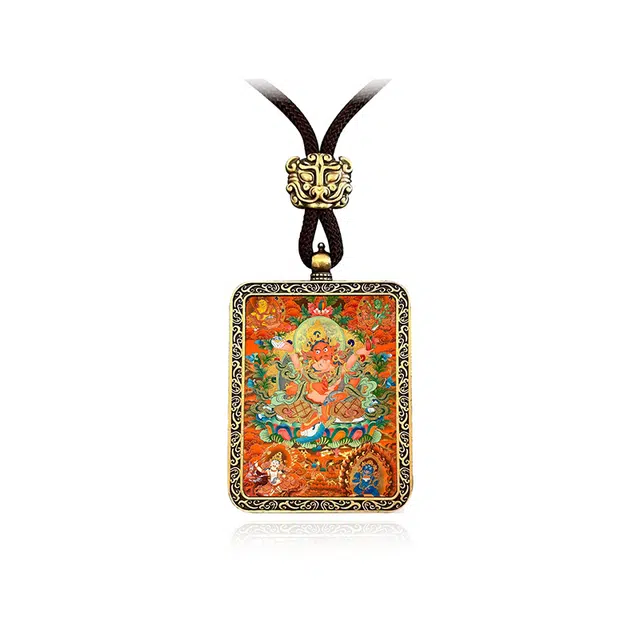 【红财神】 眰恦 立体浮雕 小众唐卡 个性 提升财运 旺事业#好运 合金 项链 男女同款情侣款