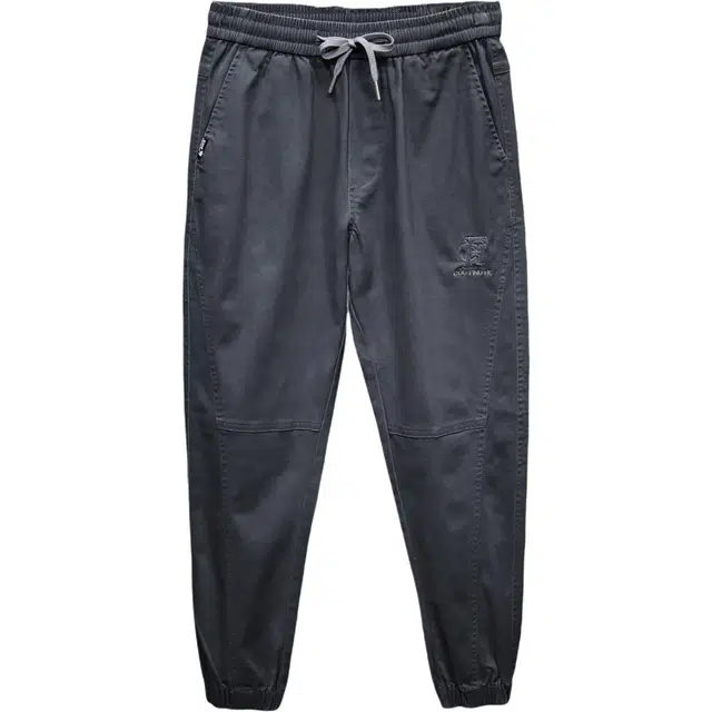 半空山 美式复古高街高品质松紧腰字母贴布绣花解构设计宽松百搭束脚休闲工装裤 男女同款