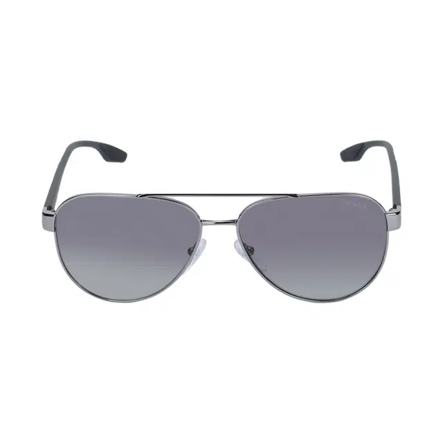 Prada Wise Executive Aviator Sunglasses Silver Gray