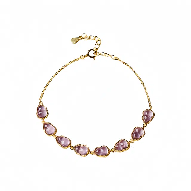 子婳 紫葫芦紫气东来福气满满福禄吉祥中式复古小众精致日常百搭 紫水晶 手串 女款