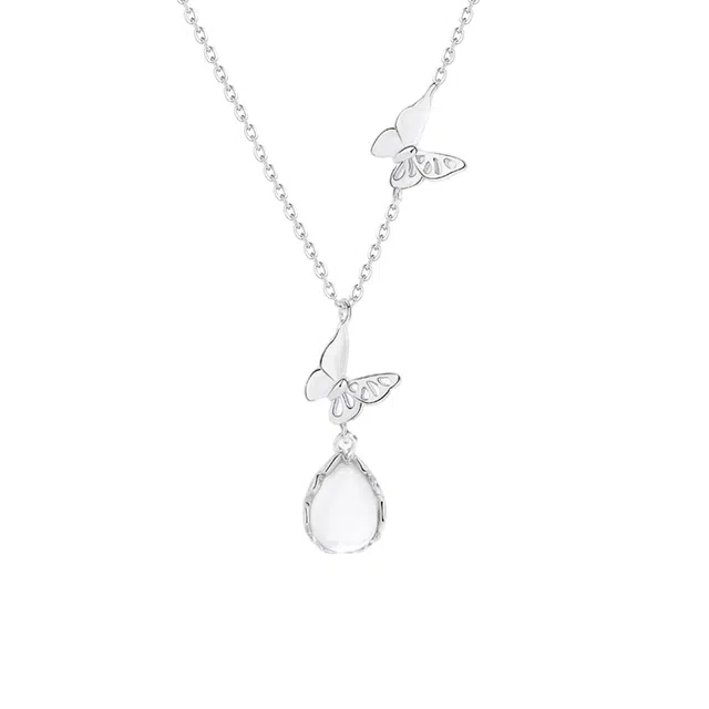 希遇 亿汐蝶恋 新中式国潮轻奢小众设计日常百搭 精致高级质感 时尚简约 温柔大方 #好运 玉髓 项链 男女同款情侣款